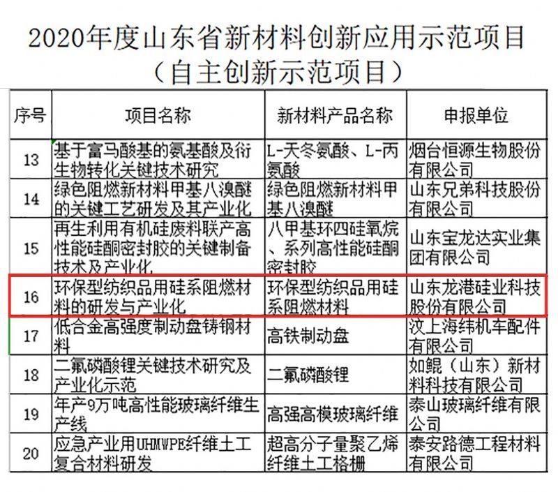 律回春暉漸 萬象始更新—龍港阻燃材料入選省新材料創(chuàng)新應(yīng)用示范項(xiàng)目！